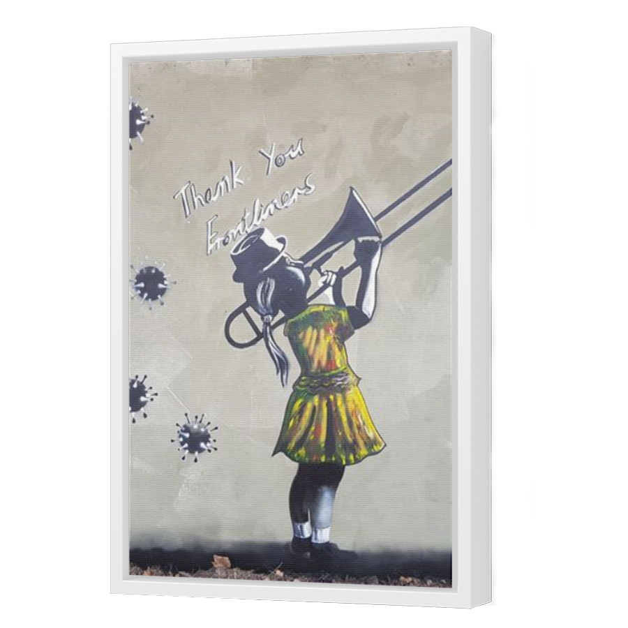 Thumbnail for Canvas - White Floating Frame