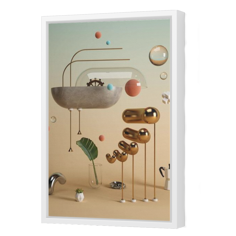 Thumbnail for Canvas - White Floating Frame