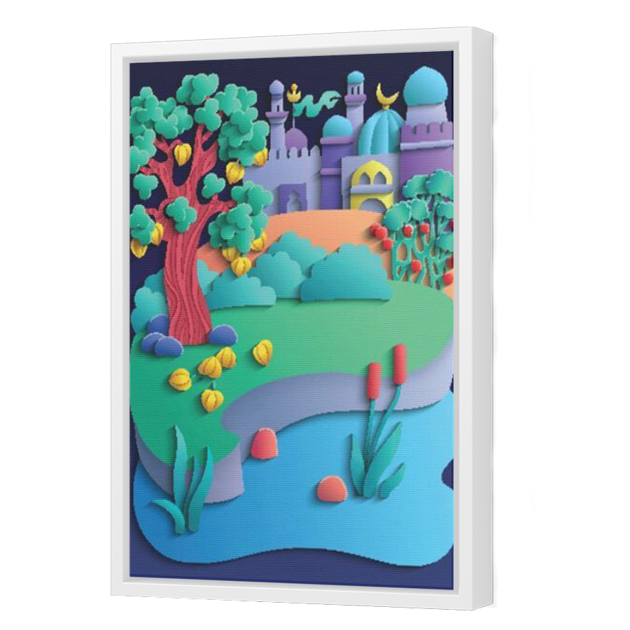 Thumbnail for Canvas - White Floating Frame