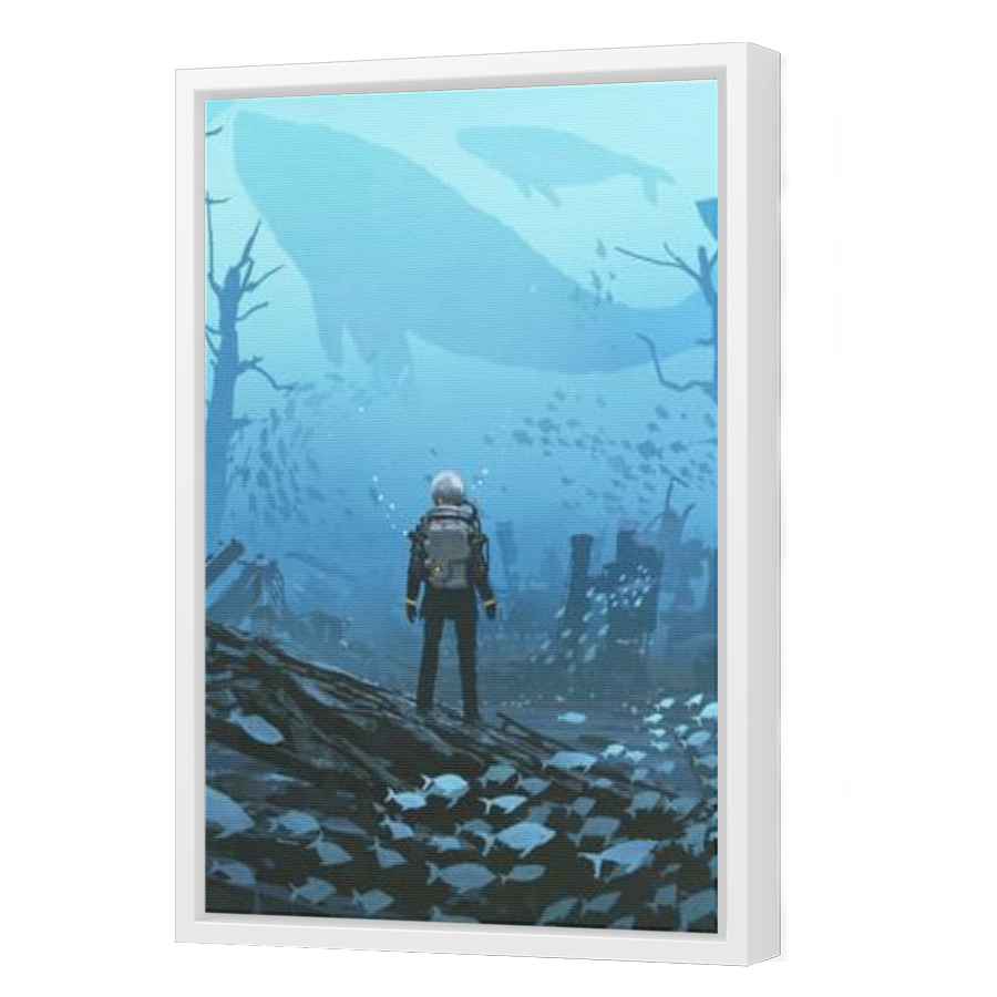 Thumbnail for Canvas - White Floating Frame