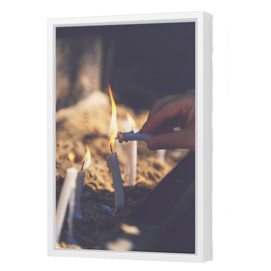 Thumbnail for Canvas - White Floating Frame