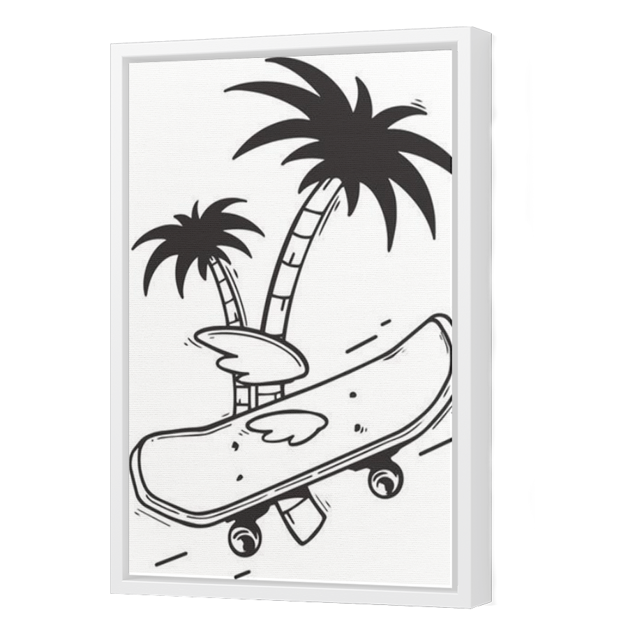 Thumbnail for Canvas - White Floating Frame