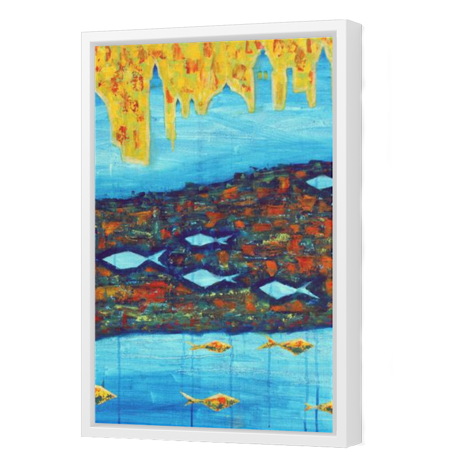 Thumbnail for Canvas - White Floating Frame