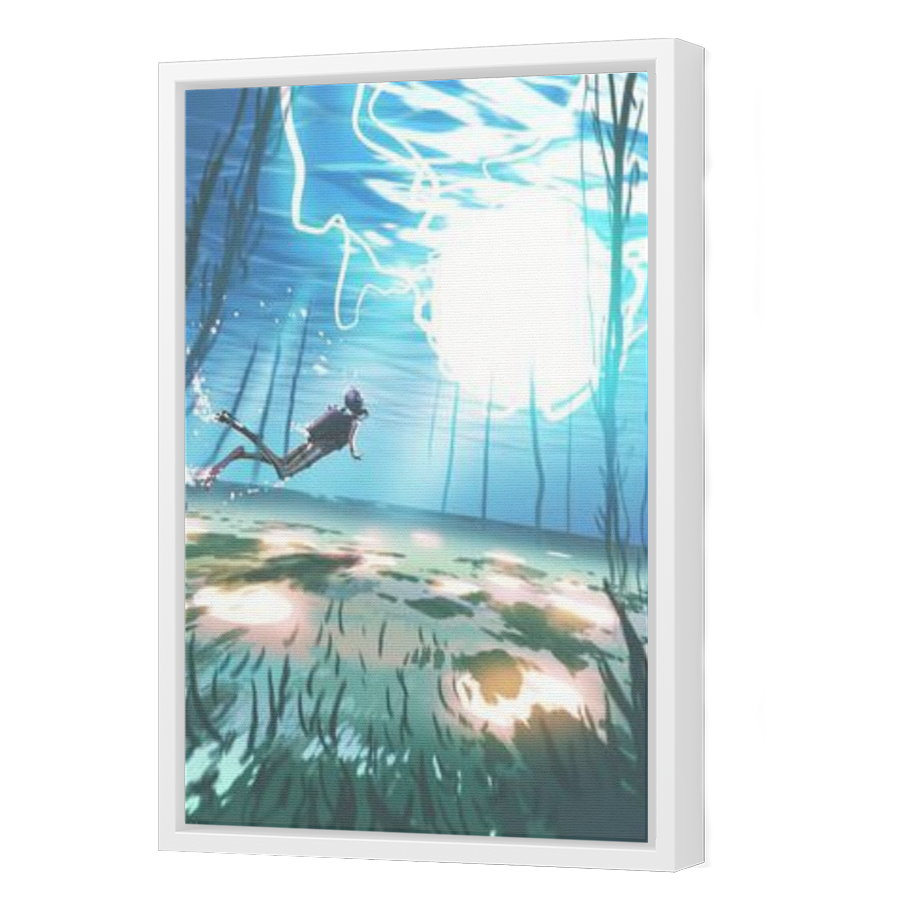 Thumbnail for Canvas - White Floating Frame