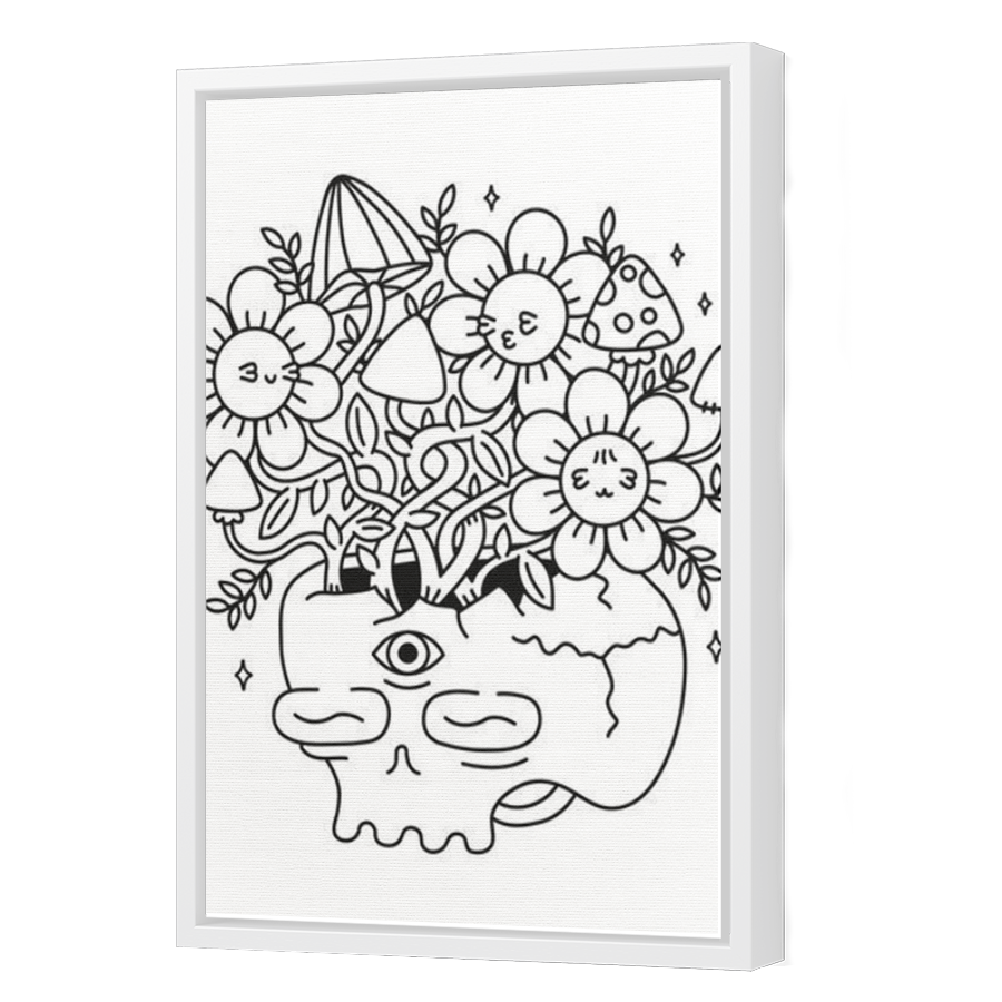 Thumbnail for Canvas - White Floating Frame