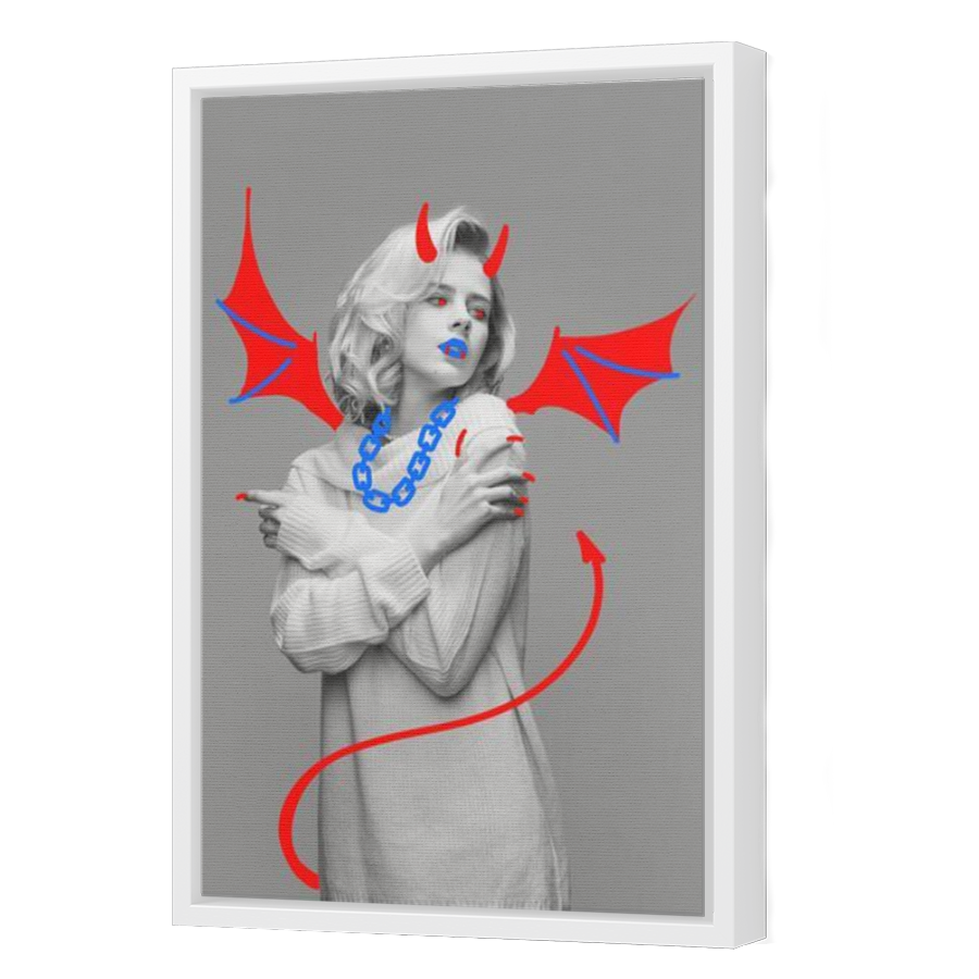 Thumbnail for Canvas - White Floating Frame