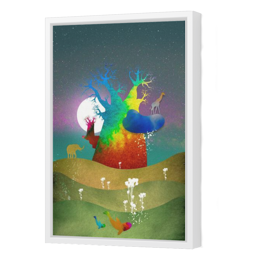 Thumbnail for Canvas - White Floating Frame