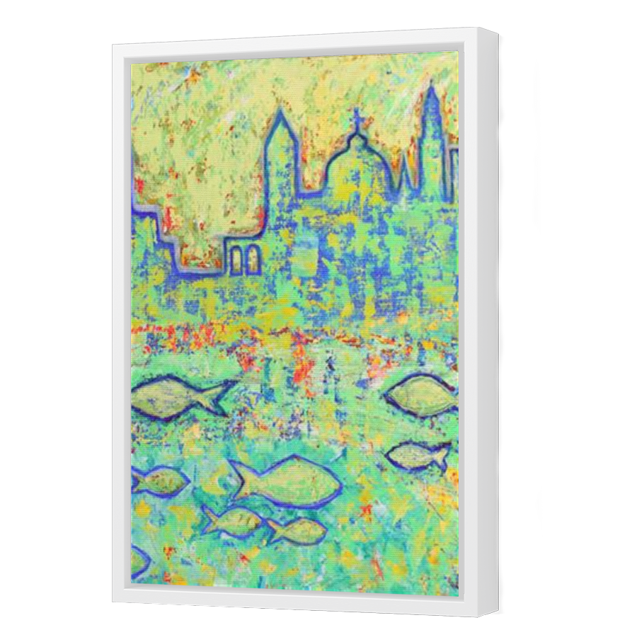 Thumbnail for Canvas - White Floating Frame