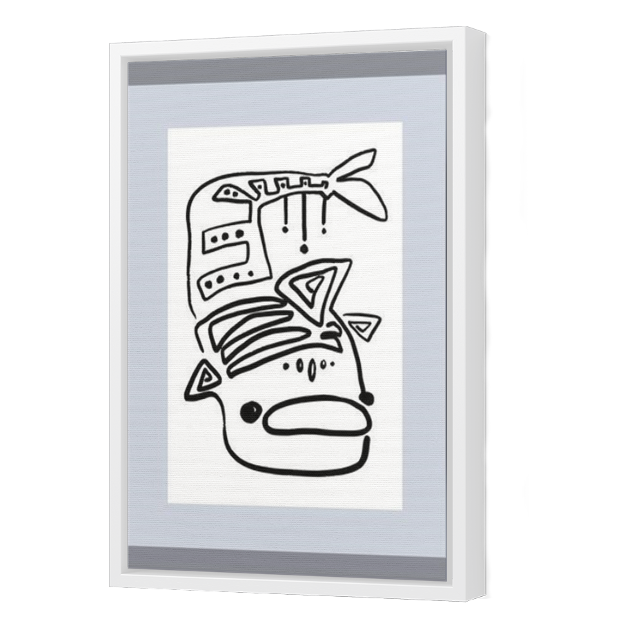 Thumbnail for Canvas - White Floating Frame