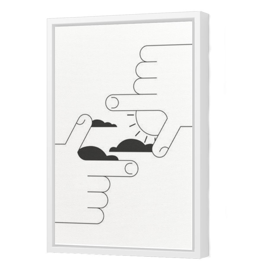 Thumbnail for Canvas - White Floating Frame