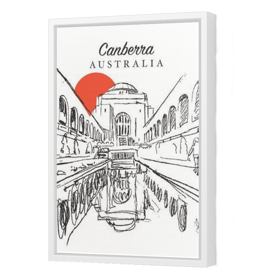 Thumbnail for Canvas - White Floating Frame
