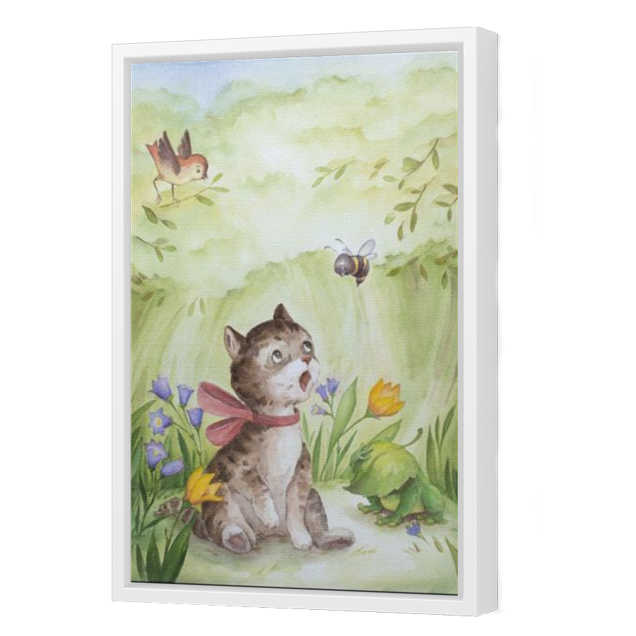 Thumbnail for Canvas - White Floating Frame