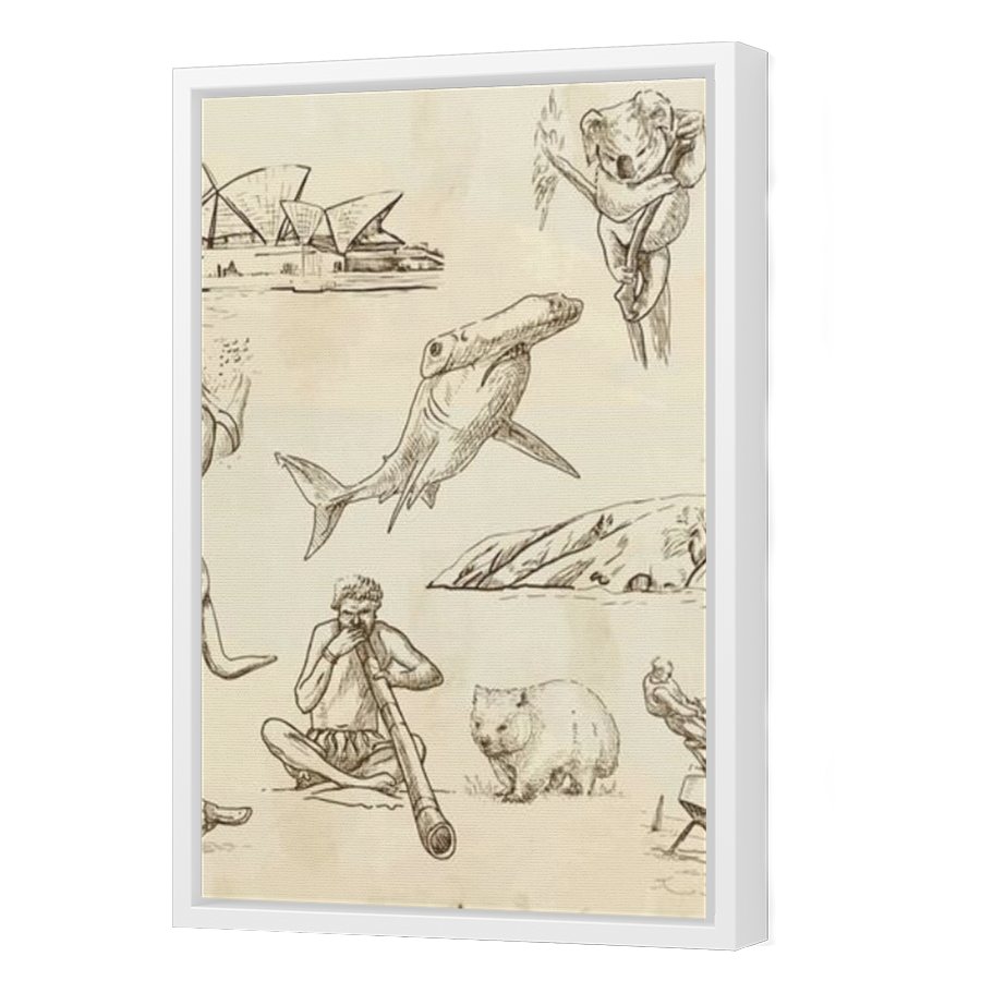 Thumbnail for Canvas - White Floating Frame