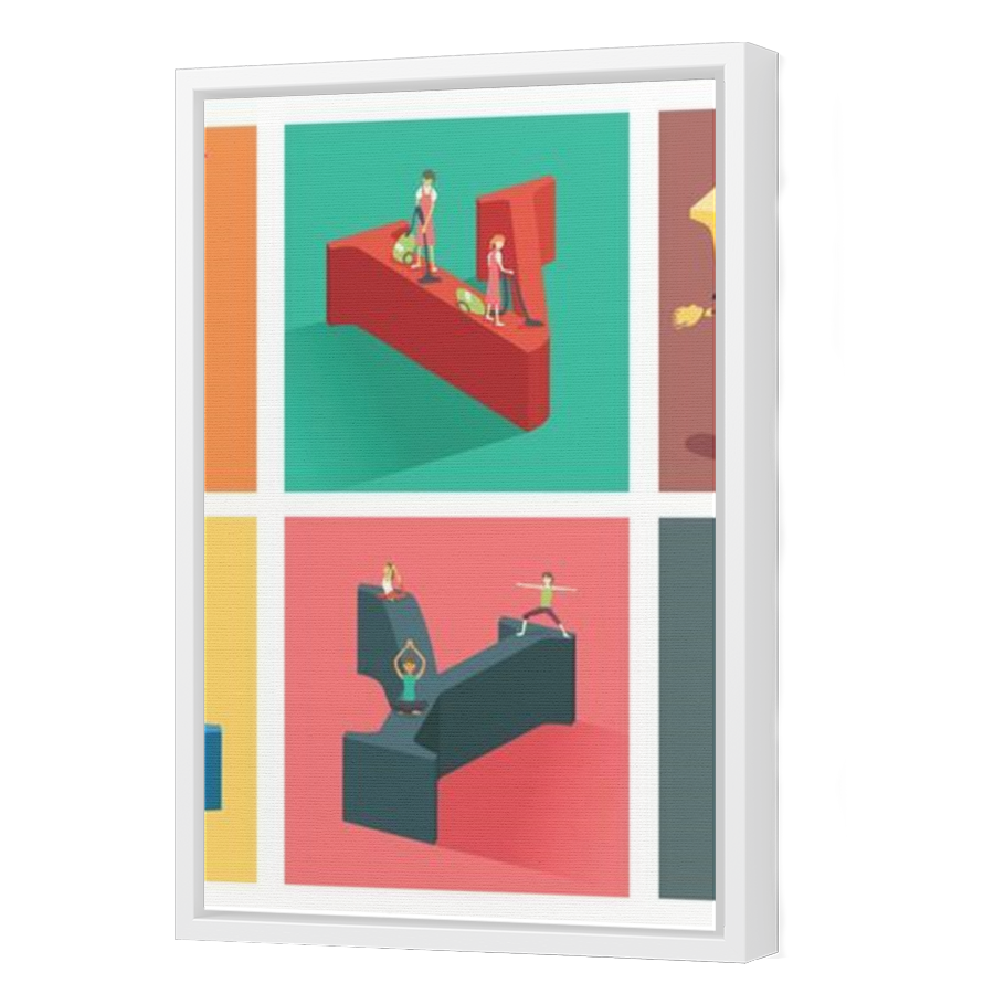 Thumbnail for Canvas - White Floating Frame
