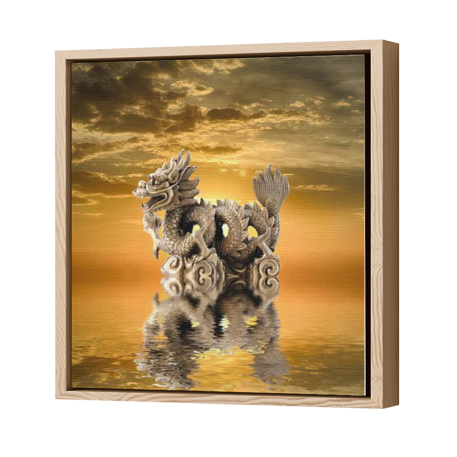 Thumbnail for Canvas - Wood Grain Floating Frame