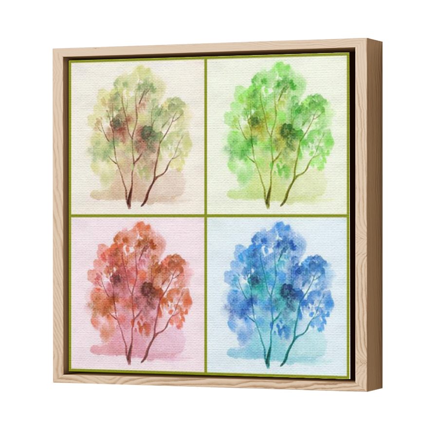 Thumbnail for Canvas - Wood Grain Floating Frame