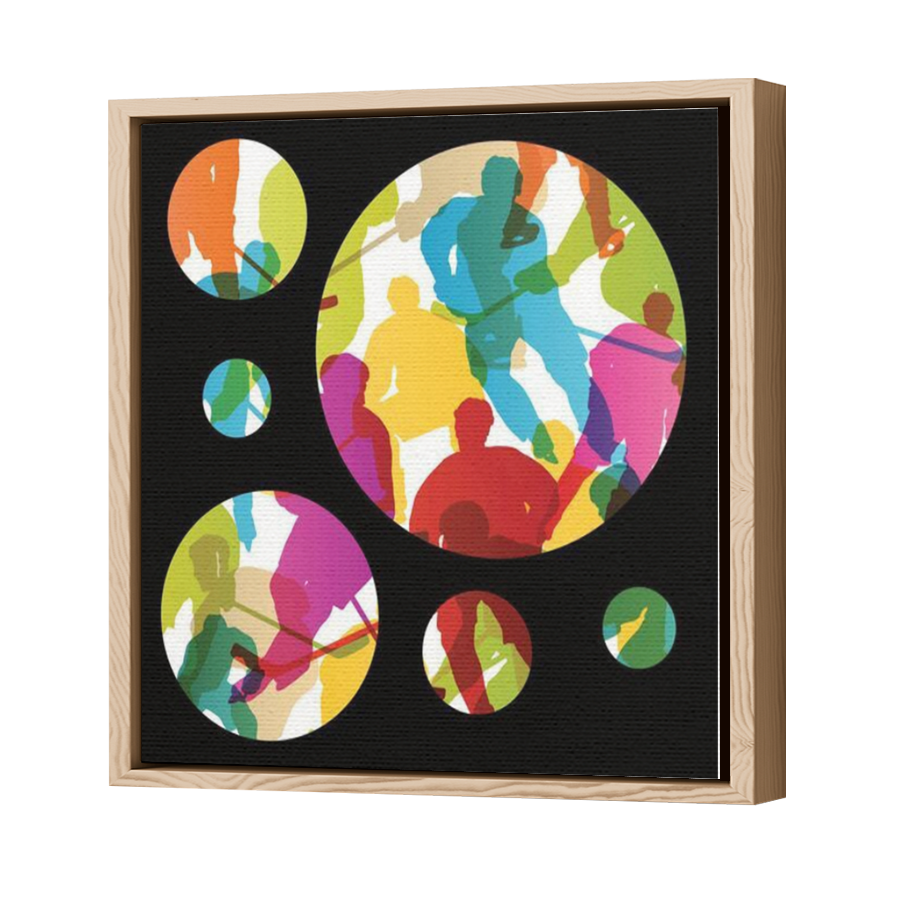 Thumbnail for Canvas - Wood Grain Floating Frame