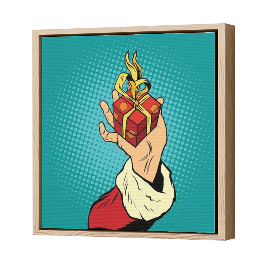 Thumbnail for Canvas - Wood Grain Floating Frame