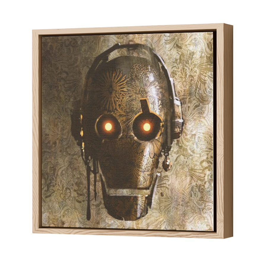 Thumbnail for Canvas - Wood Grain Floating Frame