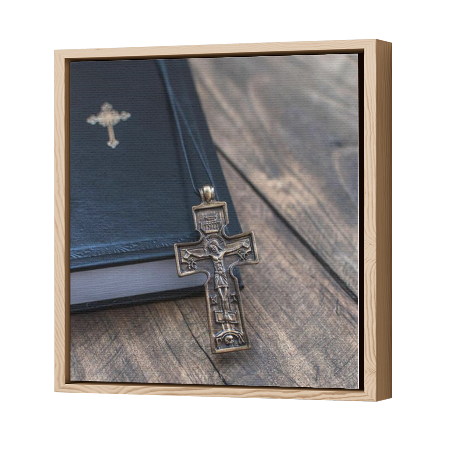 Thumbnail for Canvas - Wood Grain Floating Frame