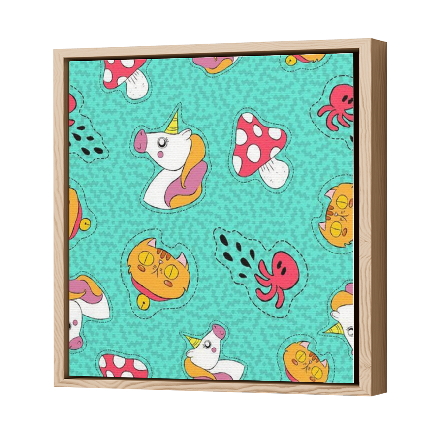 Thumbnail for Canvas - Wood Grain Floating Frame
