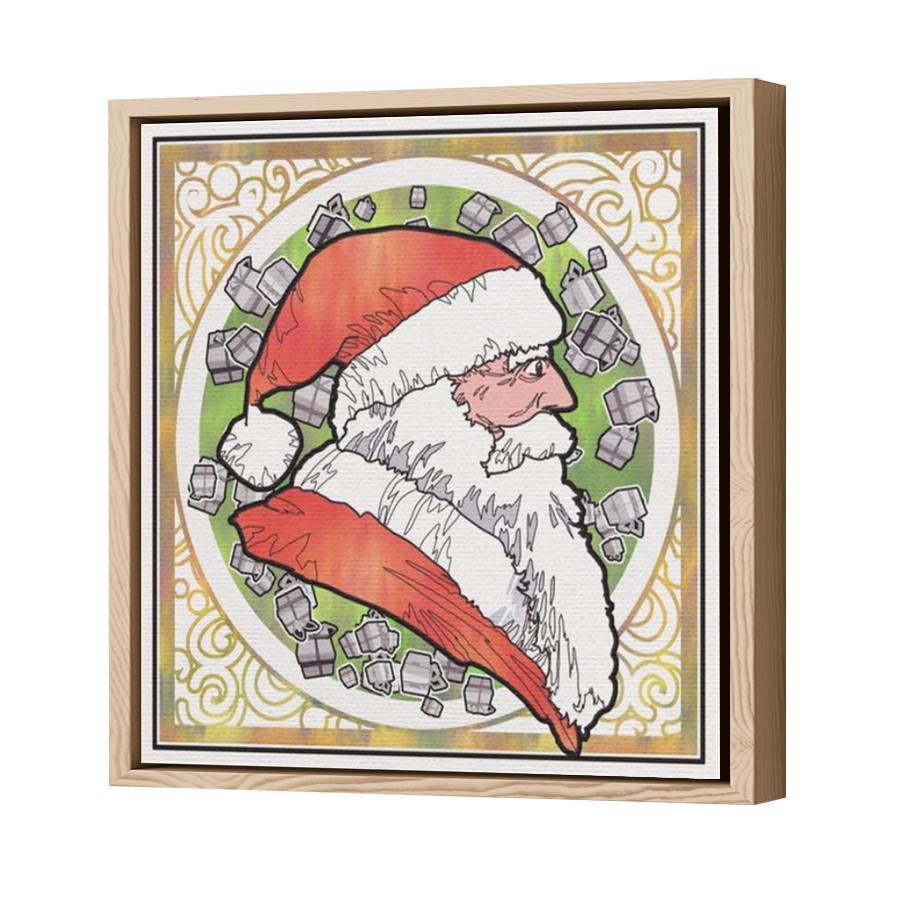 Thumbnail for Canvas - Wood Grain Floating Frame