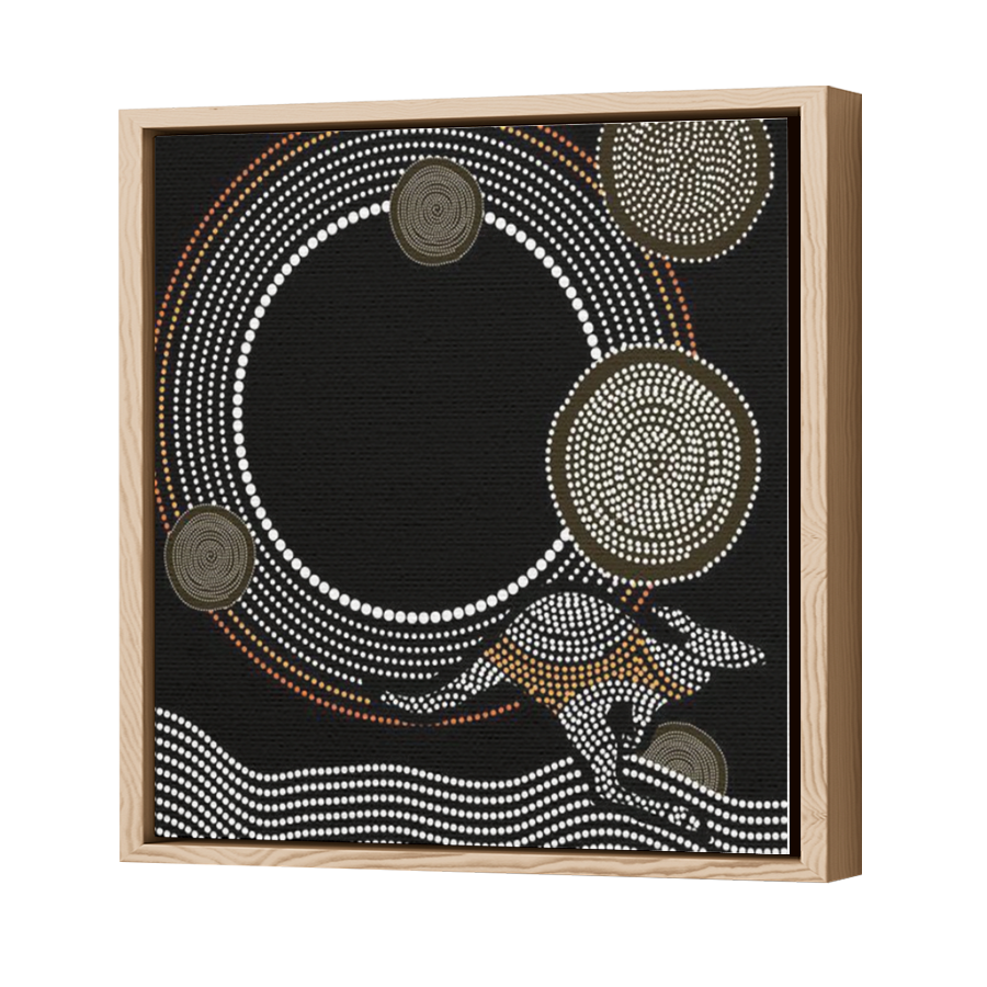 Thumbnail for Canvas - Wood Grain Floating Frame