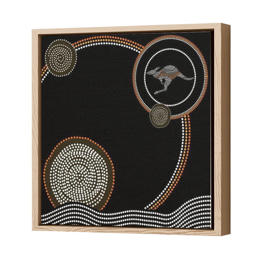 Thumbnail for Canvas - Wood Grain Floating Frame