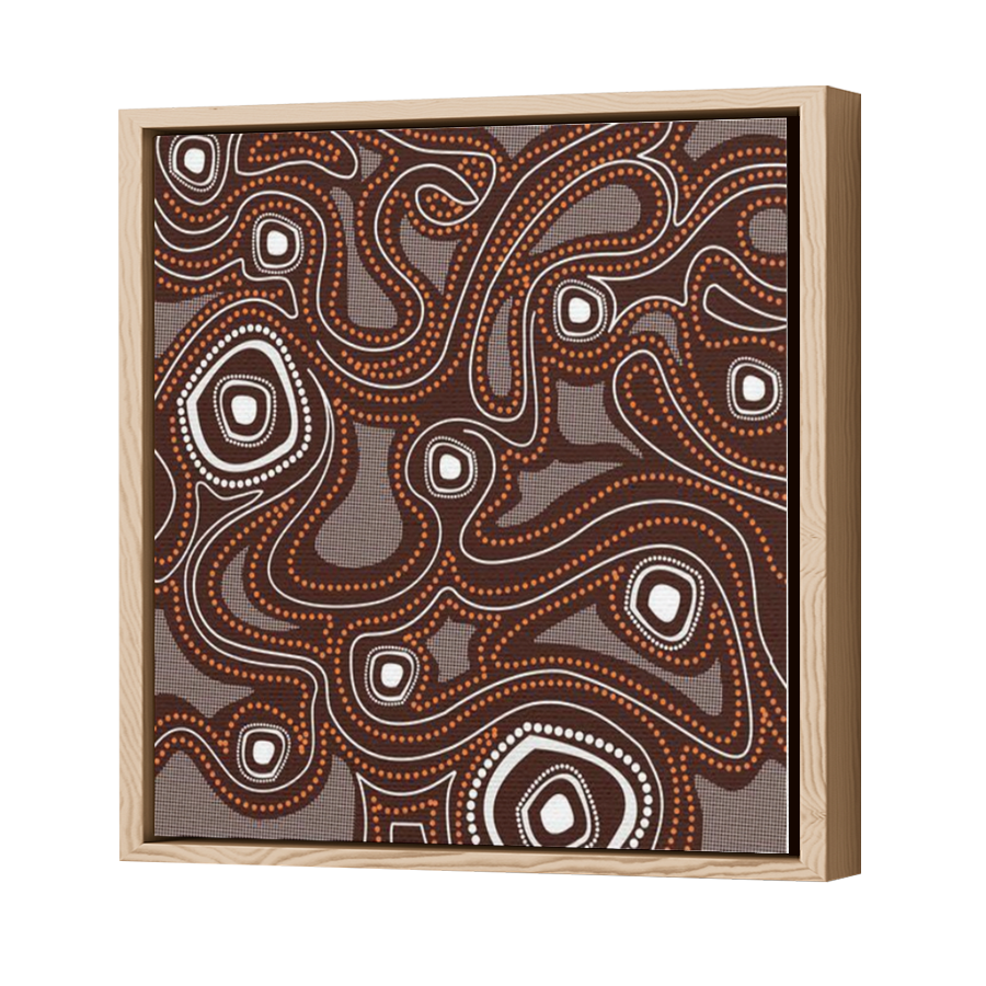 Thumbnail for Canvas - Wood Grain Floating Frame