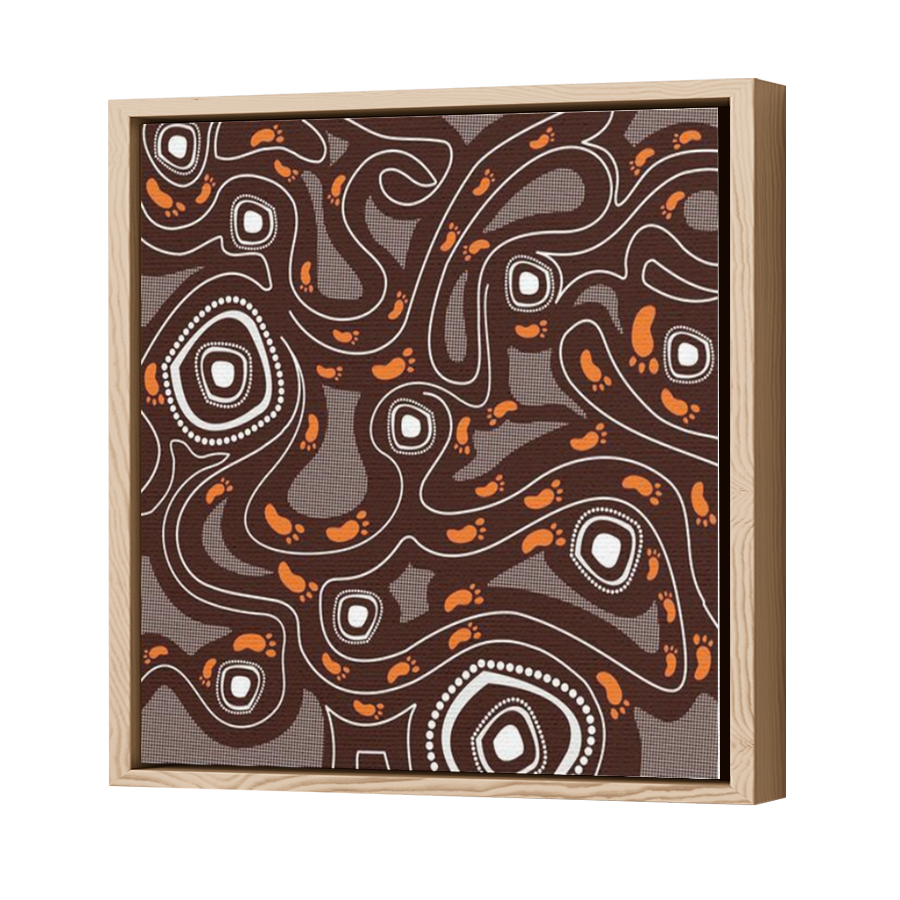Thumbnail for Canvas - Wood Grain Floating Frame