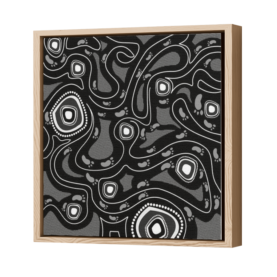 Thumbnail for Canvas - Wood Grain Floating Frame