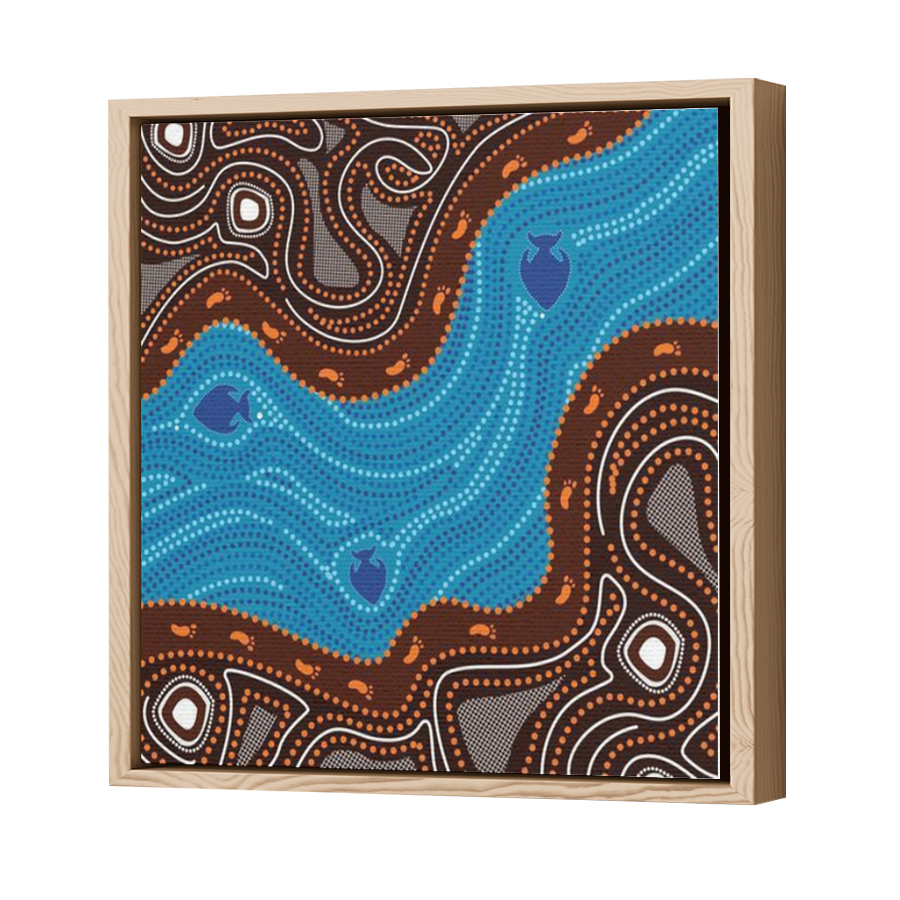 Thumbnail for Canvas - Wood Grain Floating Frame
