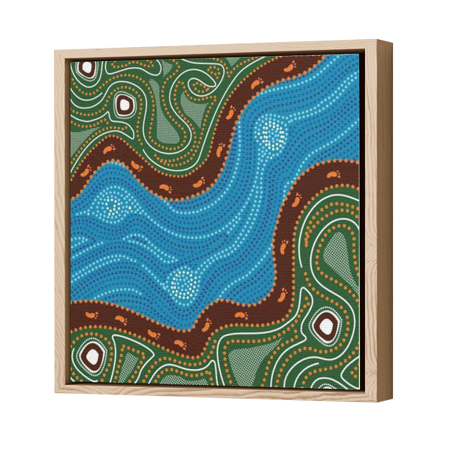 Thumbnail for Canvas - Wood Grain Floating Frame
