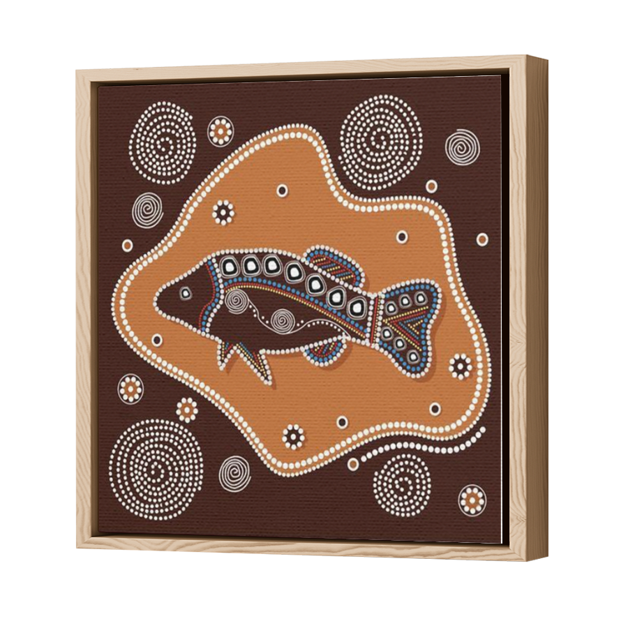 Thumbnail for Canvas - Wood Grain Floating Frame