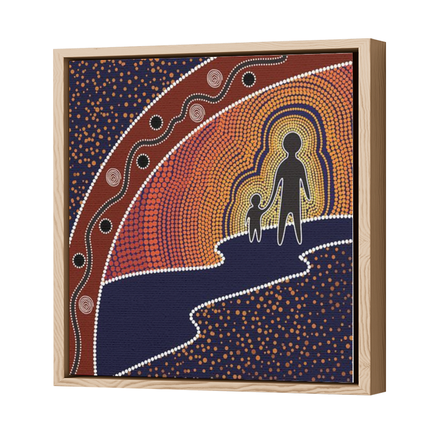 Thumbnail for Canvas - Wood Grain Floating Frame