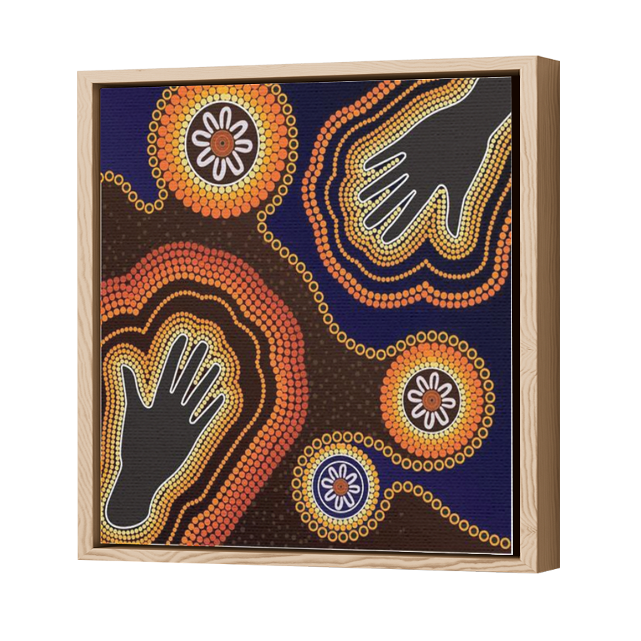 Thumbnail for Canvas - Wood Grain Floating Frame
