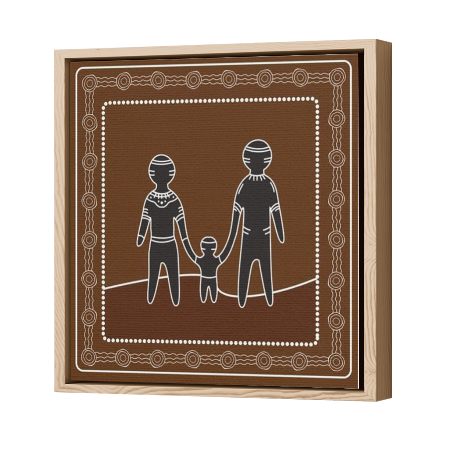 Thumbnail for Canvas - Wood Grain Floating Frame
