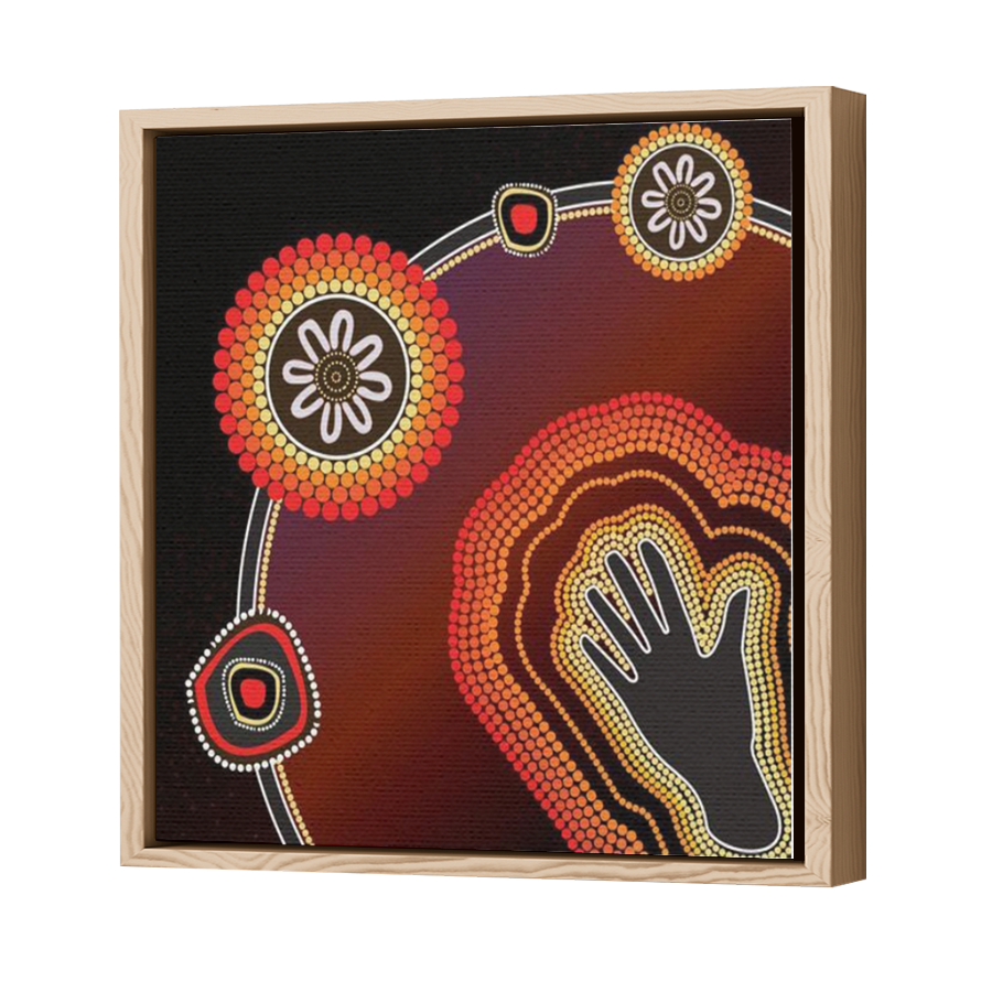 Thumbnail for Canvas - Wood Grain Floating Frame