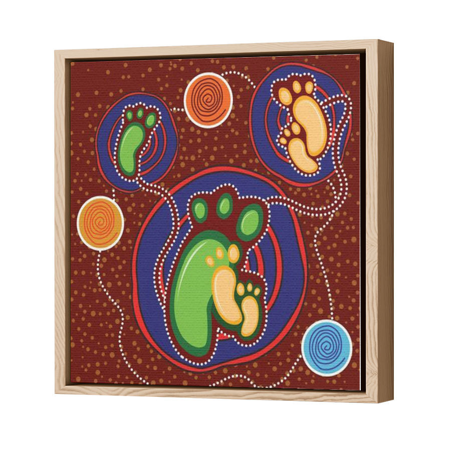 Thumbnail for Canvas - Wood Grain Floating Frame