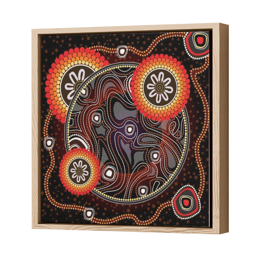 Thumbnail for Canvas - Wood Grain Floating Frame