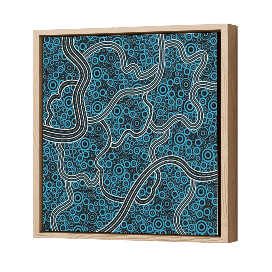 Thumbnail for Canvas - Wood Grain Floating Frame