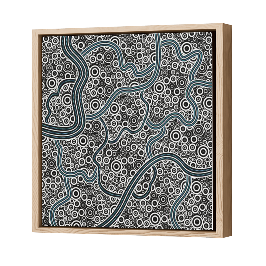 Thumbnail for Canvas - Wood Grain Floating Frame