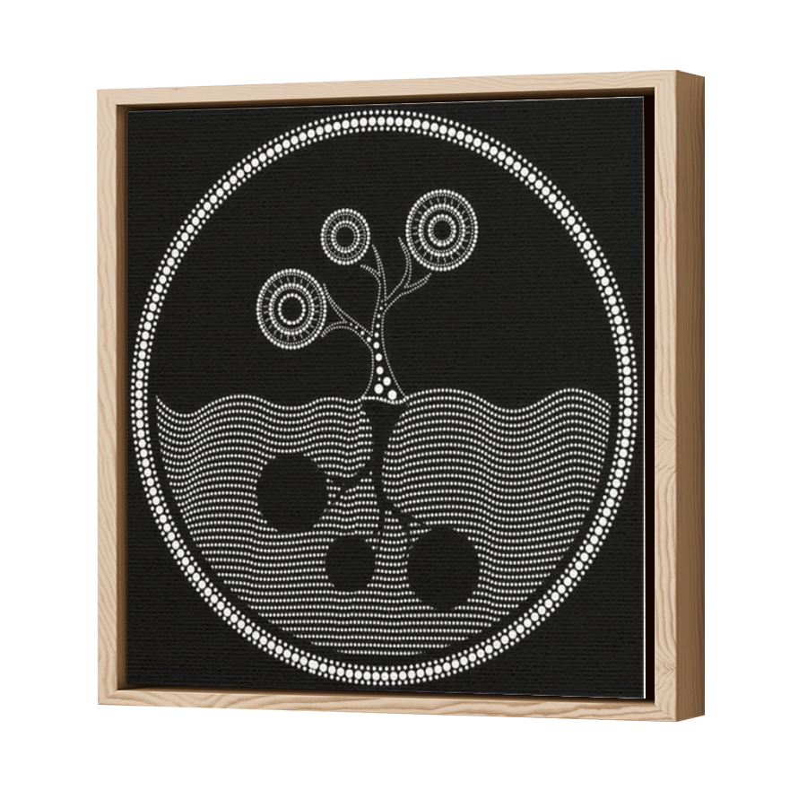 Thumbnail for Canvas - Wood Grain Floating Frame