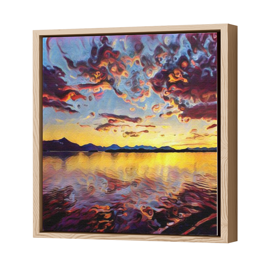 Thumbnail for Canvas - Wood Grain Floating Frame