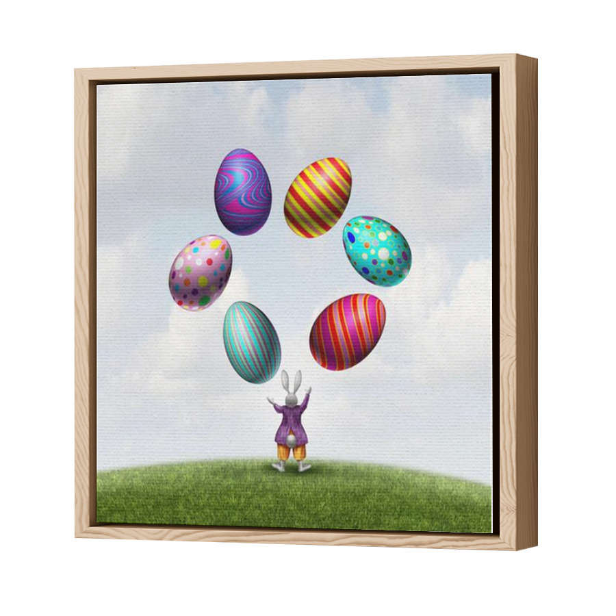 Thumbnail for Canvas - Wood Grain Floating Frame