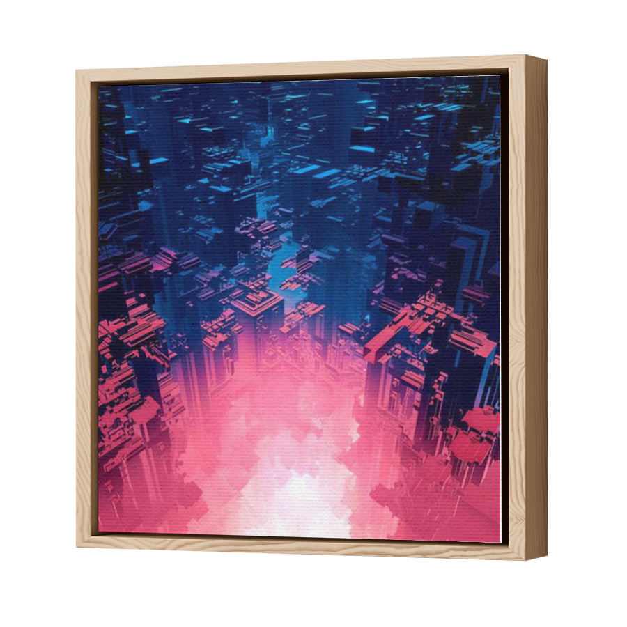 Thumbnail for Canvas - Wood Grain Floating Frame