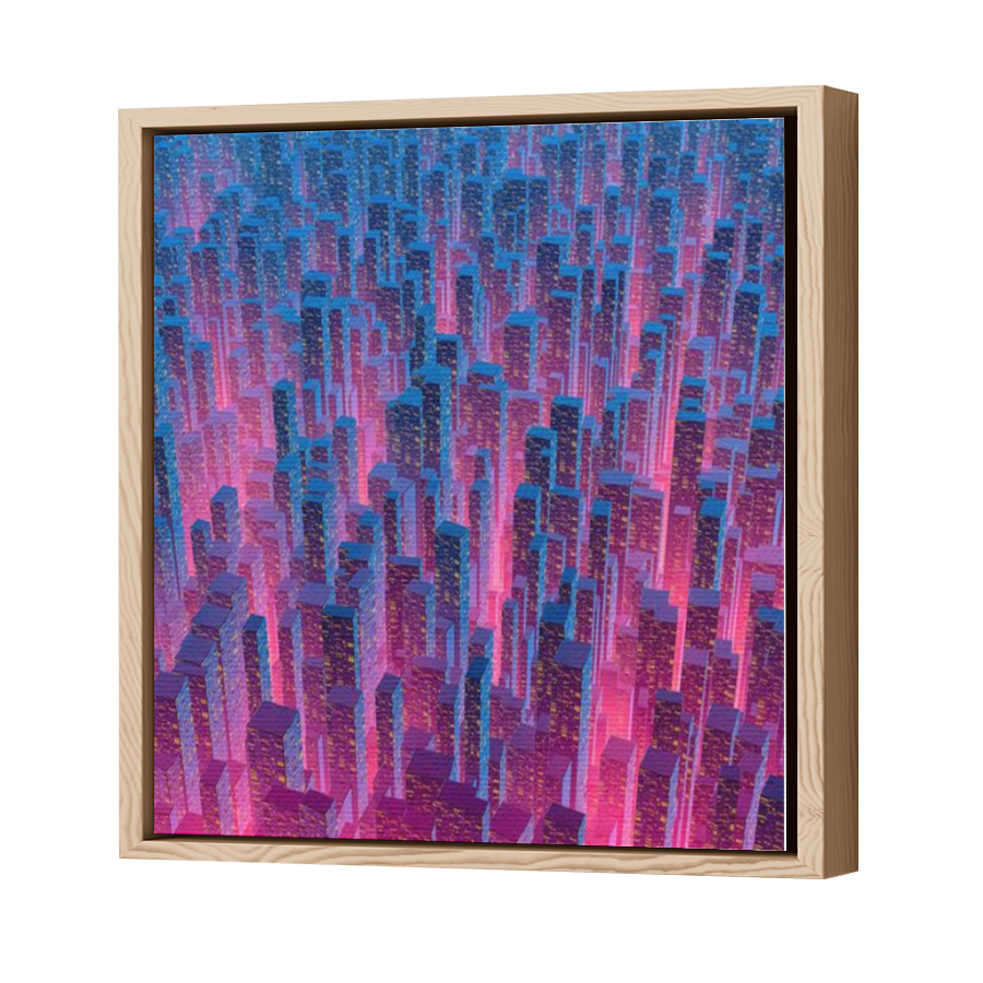 Thumbnail for Canvas - Wood Grain Floating Frame