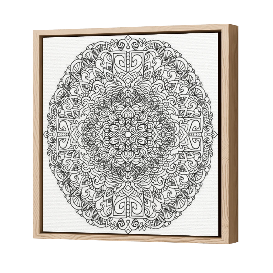 Thumbnail for Canvas - Wood Grain Floating Frame