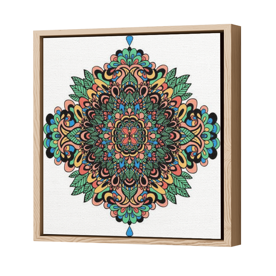 Thumbnail for Canvas - Wood Grain Floating Frame