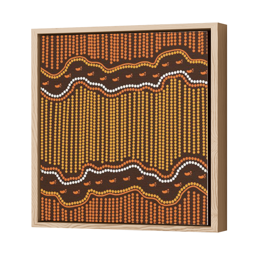 Thumbnail for Canvas - Wood Grain Floating Frame